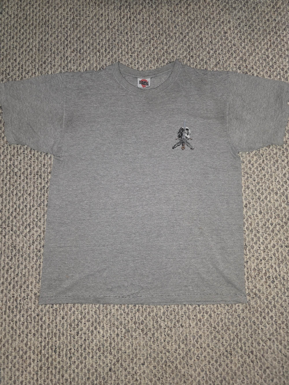 Vintage Powell Peralta Gray Men’s Crewneck T-Shirt - Small Chest Logo